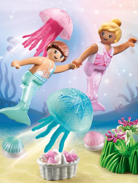 Mermaid Children with Jellyfish